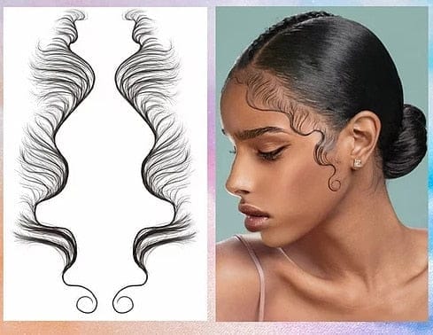 5 Styles Fashion Baby Hair Tattoo Hairline Stickers Bennys Beauty World