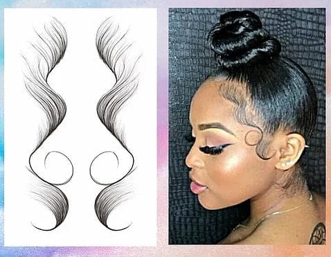 5 Styles Fashion Baby Hair Tattoo Hairline Stickers Bennys Beauty World