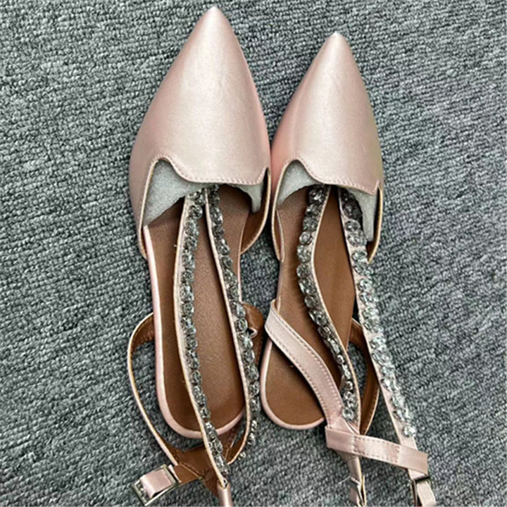 Women's Baotou Pointed Rhinestone Sandals-shoes-Bennys Beauty World