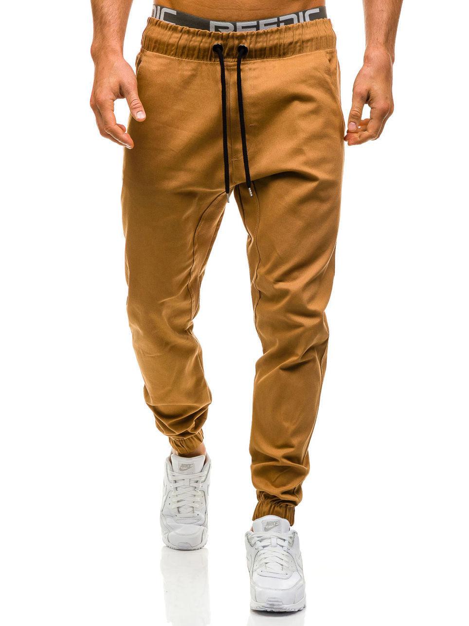 Men Drawstring Waist Solid Joggers - Comfortable and Stylish