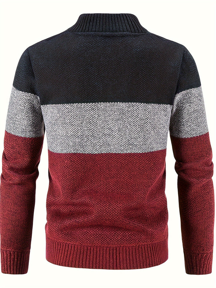 Men's Knitted Crew Collar Warm Jackets-Sweater-Bennys Beauty World