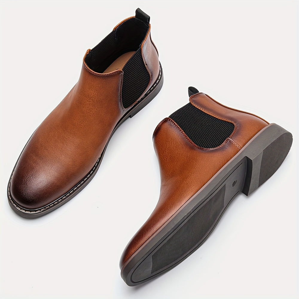 Men's Chelsea Boots - Classic Ankle Boots with Elastic Closure