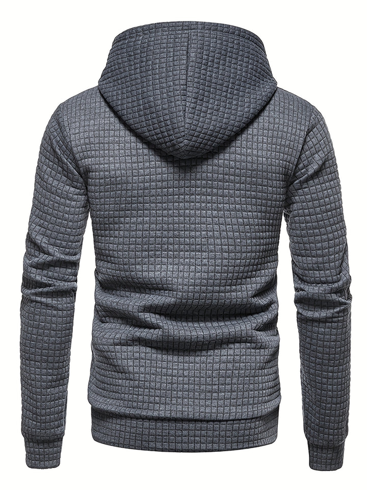 Men's Waffle Weave Comfort Hoodie-Hoodie-Bennys Beauty World