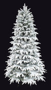 5Ft Snowy Forest Spruce PE Real Feel Artificial Pre-Lit Flocked Christmas Tree (Pre-Lit, 5') Bennys Beauty World