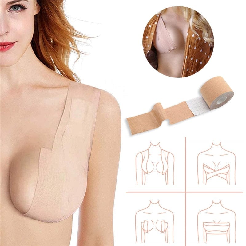 Women Solid Boob Tape for Large Breasts Breast Lift Tape Clothes