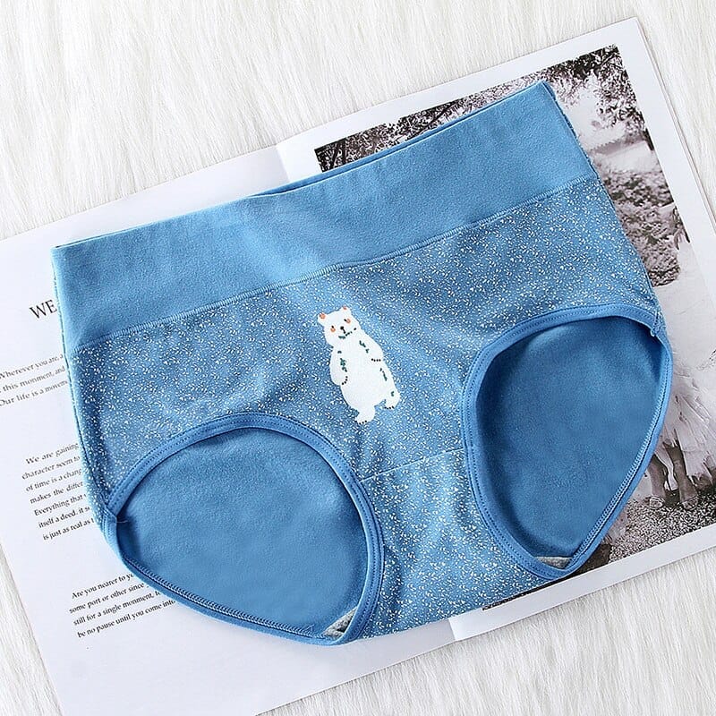 5Pcs/lot Women Panties High Waist Breathable Soft Cotton Underwear Bennys Beauty World