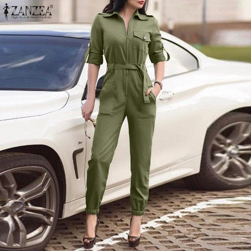 5XL Women Casual High Waist Jumpsuits Long Rompers Bennys Beauty World