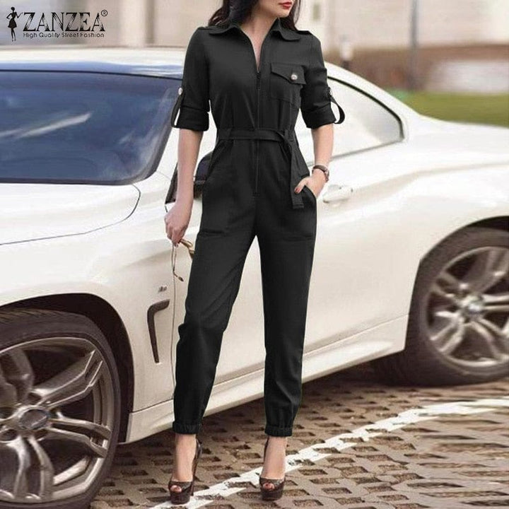 5XL Women Casual High Waist Jumpsuits Long Rompers Bennys Beauty World