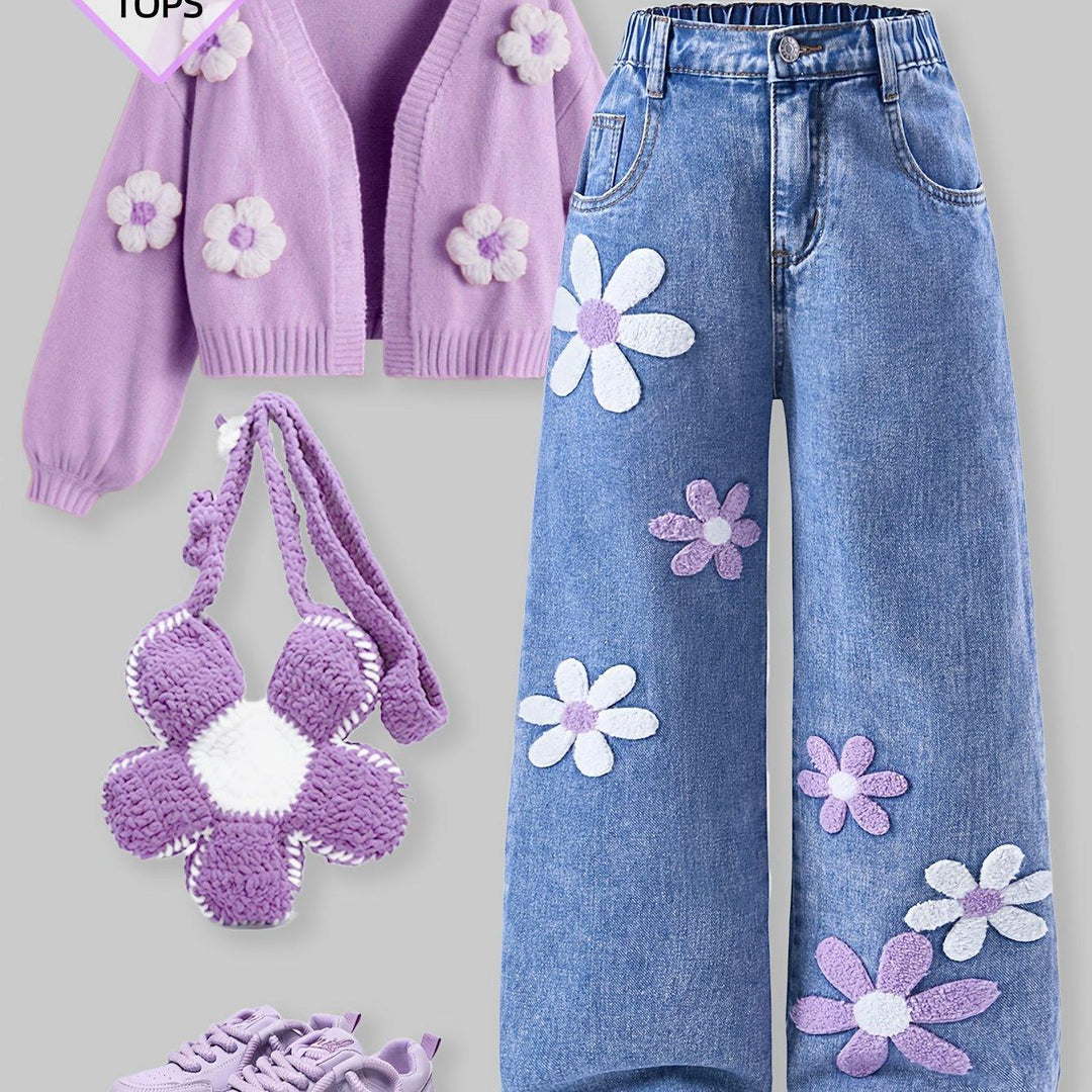 Trendy wide-leg jeans for Girls