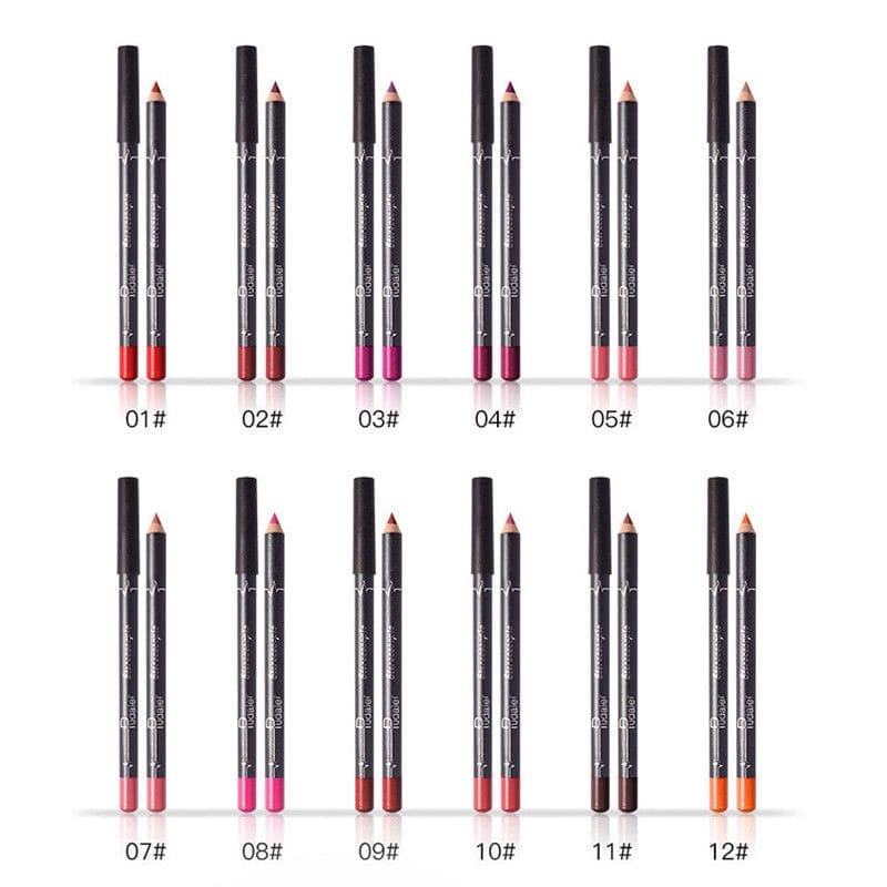 6 12Pcs/Set Waterproof Pencil Lipstick Bennys Beauty World