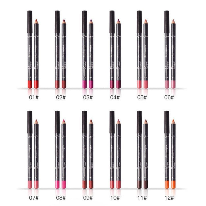 6 12Pcs/Set Waterproof Pencil Lipstick Bennys Beauty World