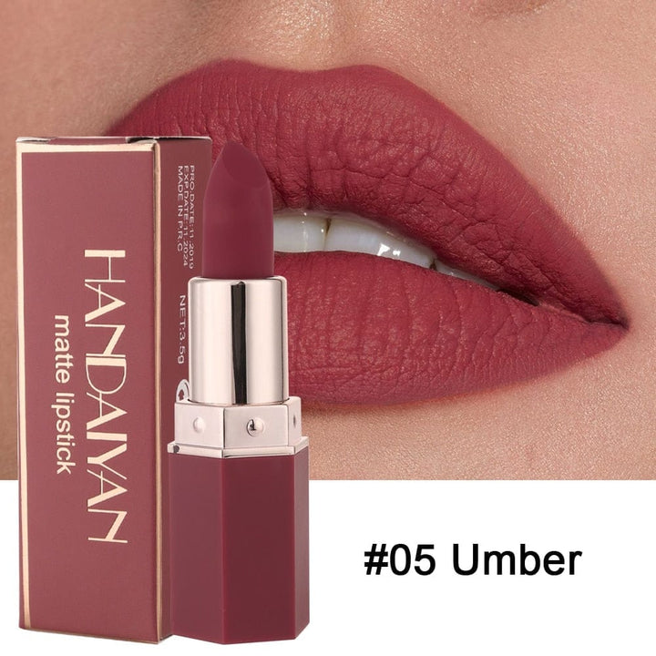 6 Colors Waterproof Nude Matte Long Lasting Lip Stick Bennys Beauty World