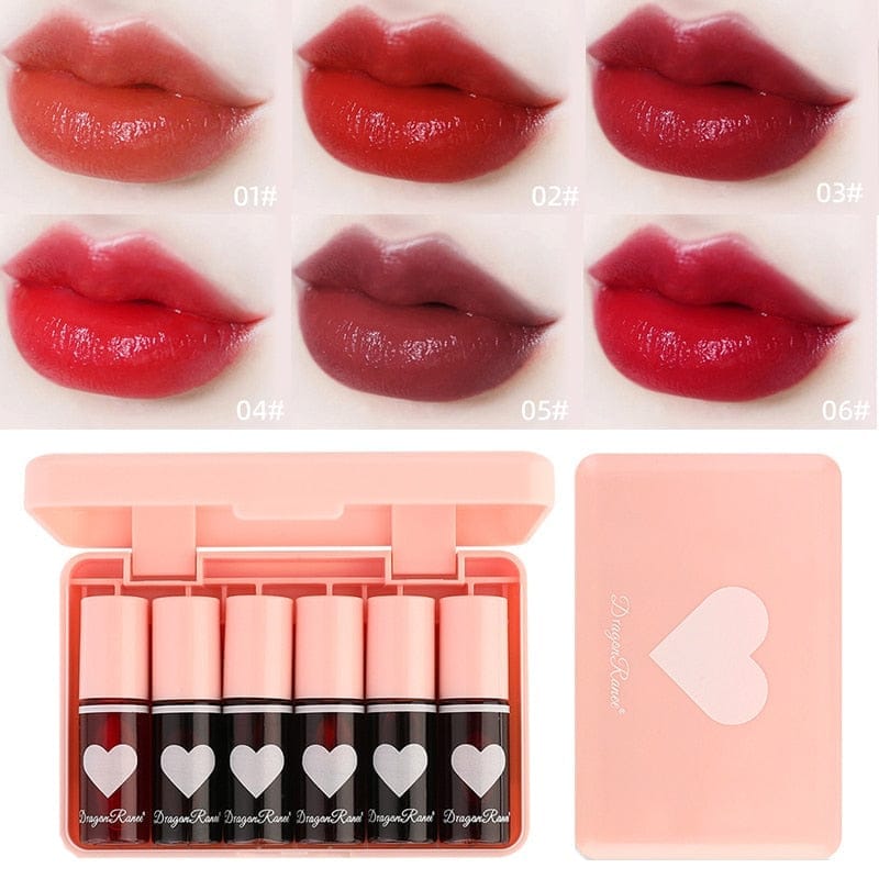 6 Pieces Lip Gloss Stain Long Lasting Liquid Lipstick Fashion Makeup Bennys Beauty World