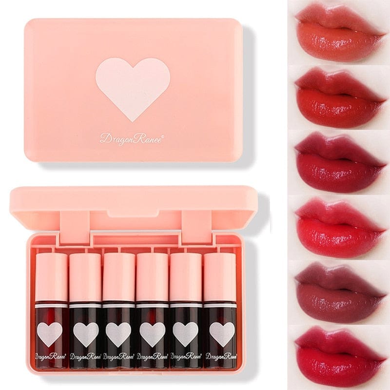 6 Pieces Lip Gloss Stain Long Lasting Liquid Lipstick Fashion Makeup Bennys Beauty World