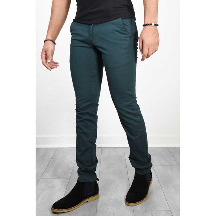 Solid Color Men's New Casual Trousers-Pant-Bennys Beauty World