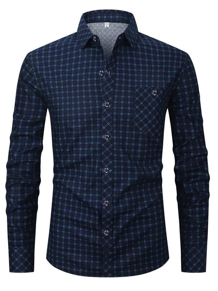 2 pcs Men's Long Sleeve Button-Up Shirts