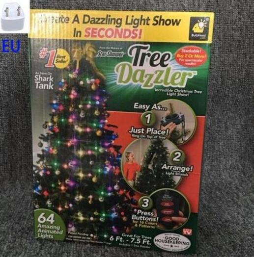 64 and 48 Light Dazzler Shower Tree Light Show of Christmas Tree Bennys Beauty World