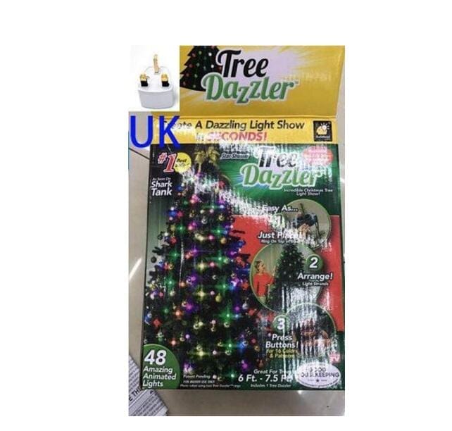 64 and 48 Light Dazzler Shower Tree Light Show of Christmas Tree Bennys Beauty World