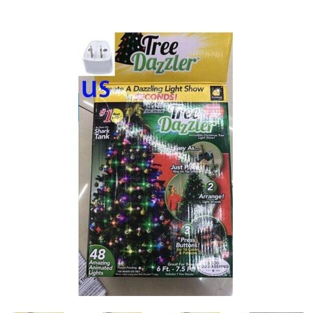 64 and 48 Light Dazzler Shower Tree Light Show of Christmas Tree Bennys Beauty World