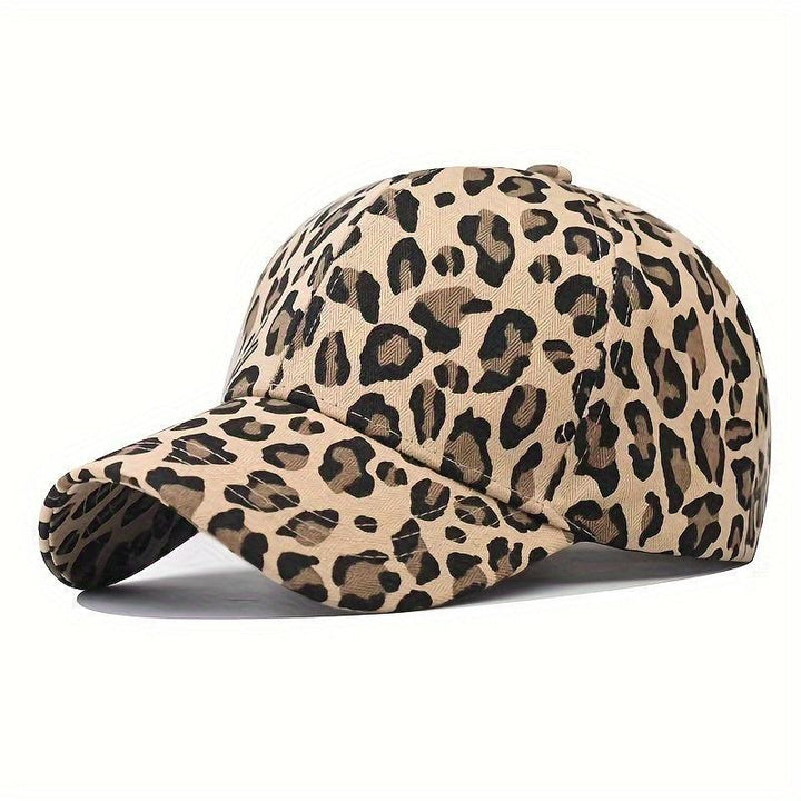 Leopard Print Plain Color Baseball Cap-cap-Bennys Beauty World