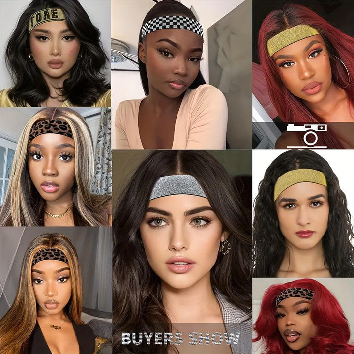 3 Pieces Wig Elastic Band Silvery Leopard Black Lace Melting Band-Hair band-Bennys Beauty World