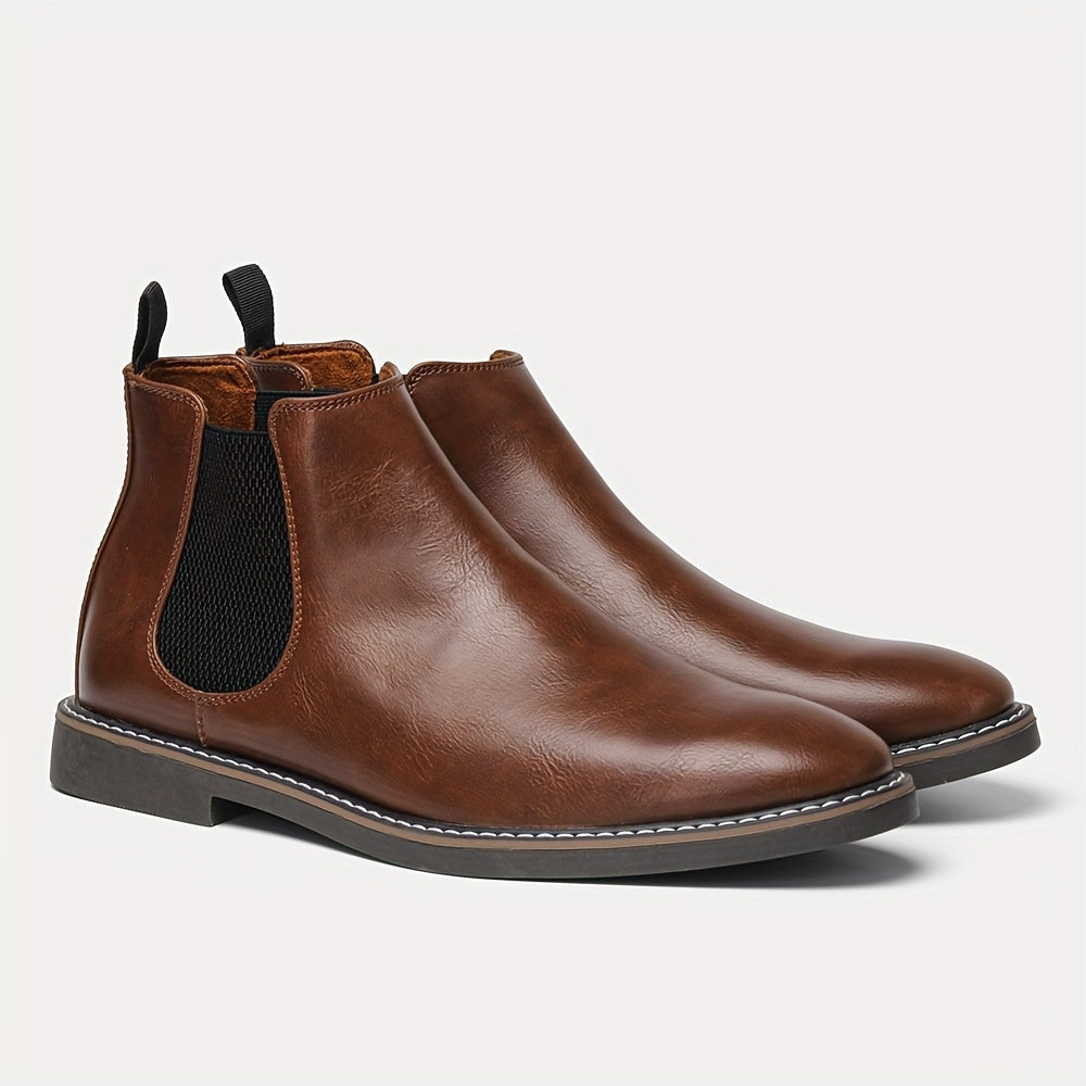 Men's Chelsea Boots - Classic Ankle Boots with Elastic Closure