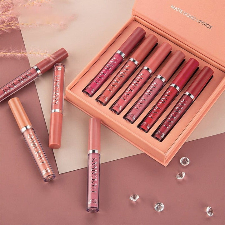 6Colors/Sets Sexy Matte Waterproof Liquid Lipstick Bennys Beauty World