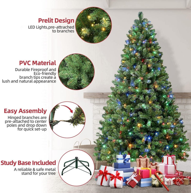 6Ft Prelit Premium Artificial Hinged Christmas Tree Bennys Beauty World