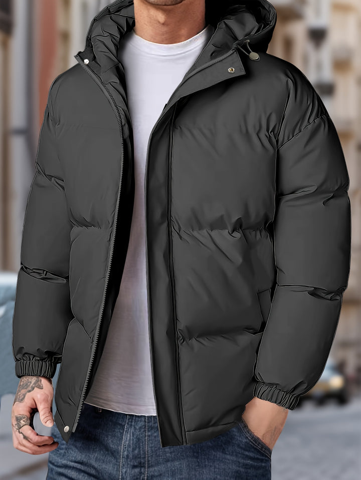 Men's Winter Windproof Hooded Jacket-Bennys Beauty World