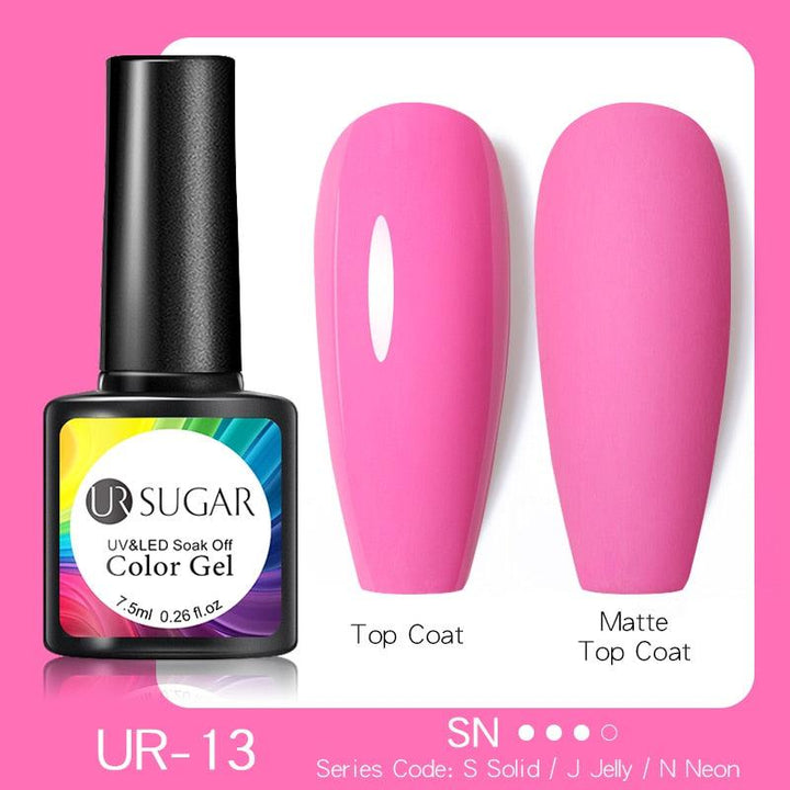 7.5ml UR SUGAR Reflective Glitter Gel Pink Sequins Gel Nail Polish Bennys Beauty World