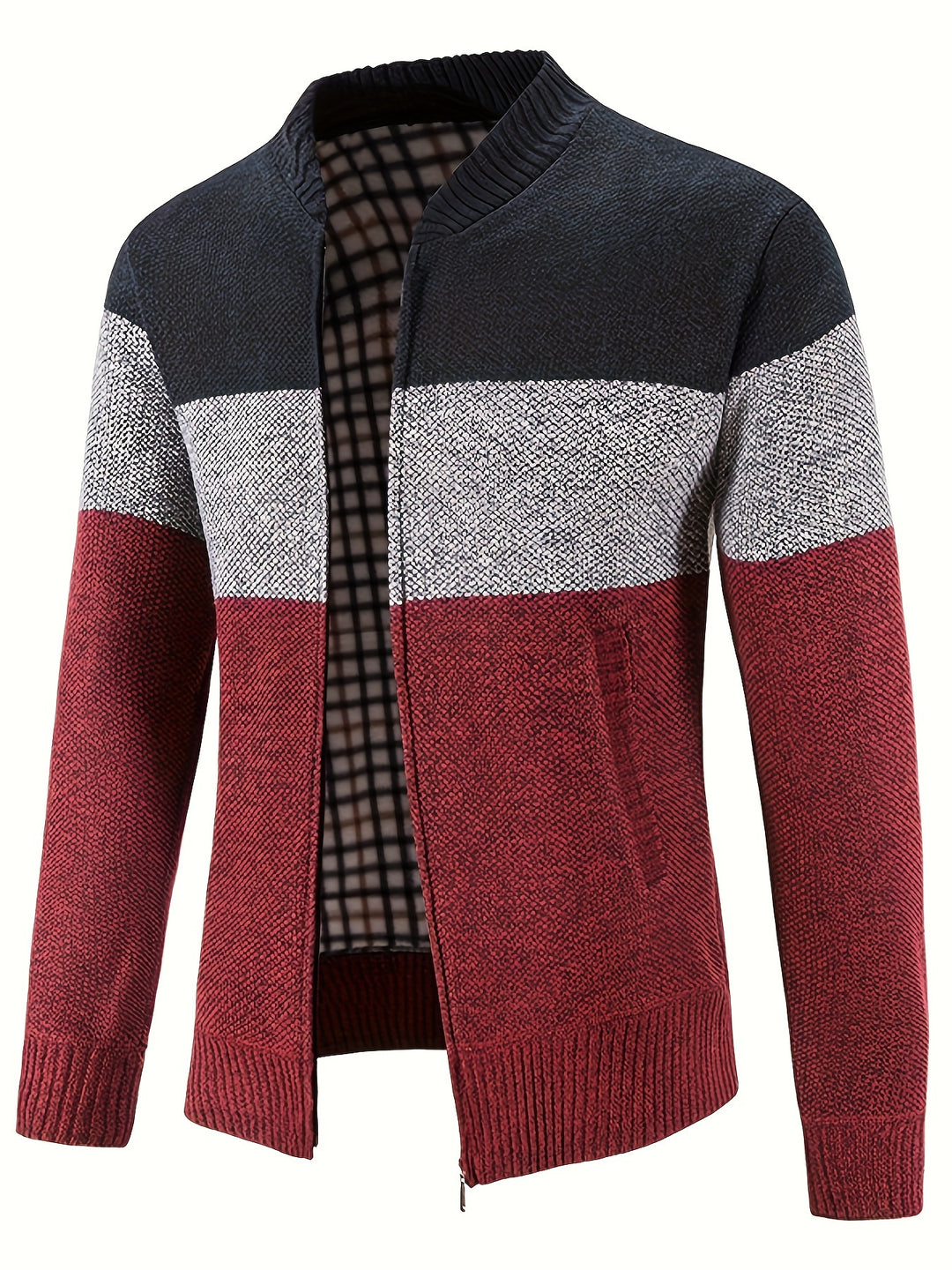 Men's Knitted Crew Collar Warm Jackets-Sweater-Bennys Beauty World