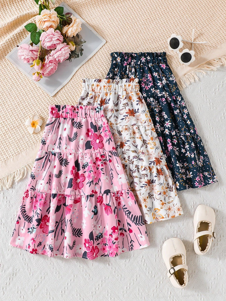 Casual Floral Culotte Skirt for Women