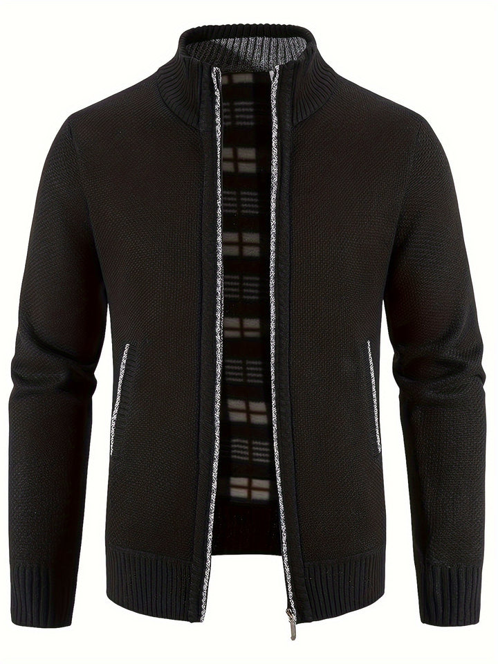 Warm Jacket, Men's Casual Comfortable Zip Up Jackets-Jacket-Bennys Beauty World