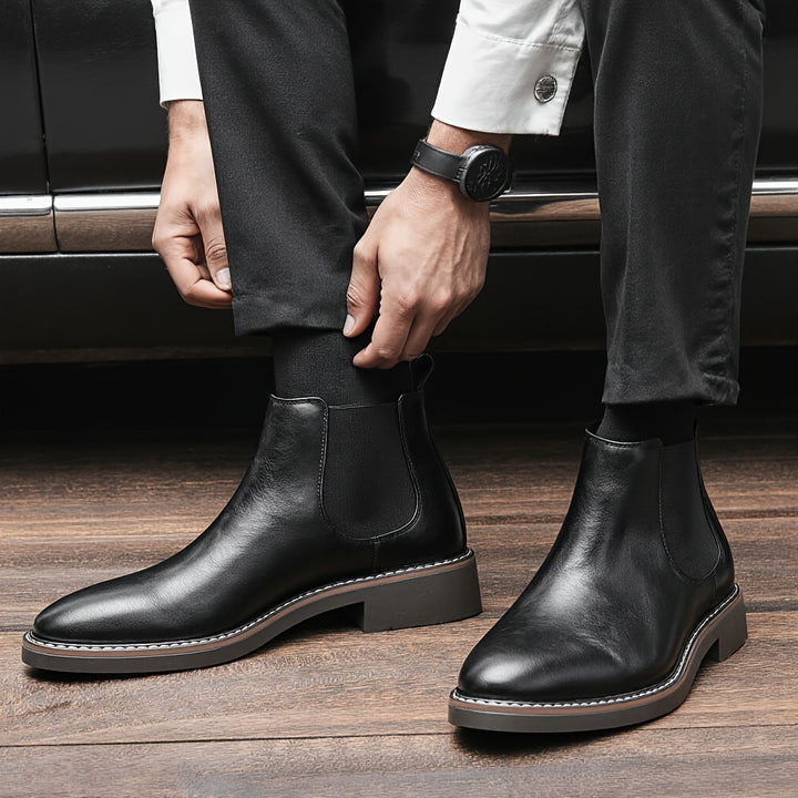 Men's Chelsea Boots - Classic Ankle Boots with Elastic Closure