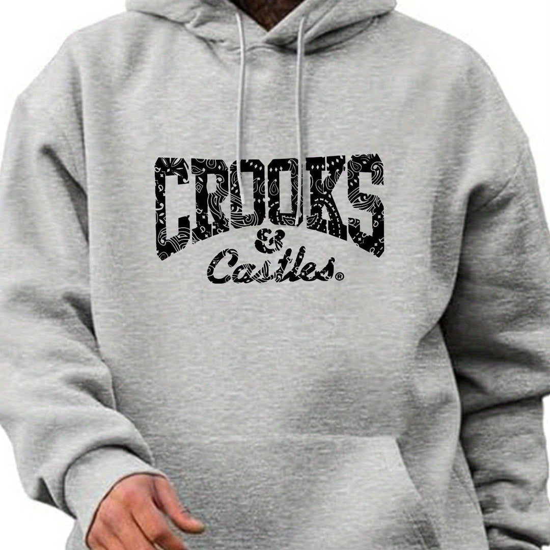 Men's Crooks & Castles Print Hoodie Sweatshirt-Hoodies-Bennys Beauty World