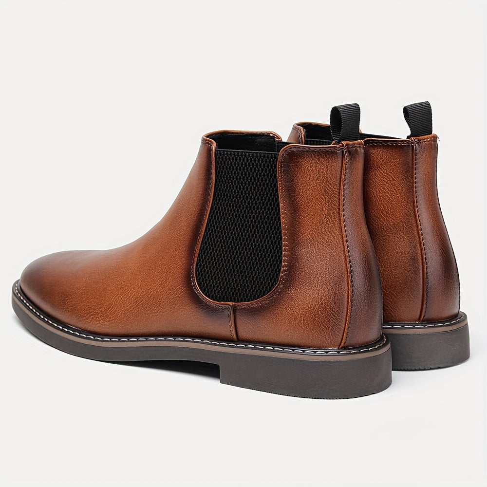 Men's Chelsea Boots - Classic Ankle Boots with Elastic Closure