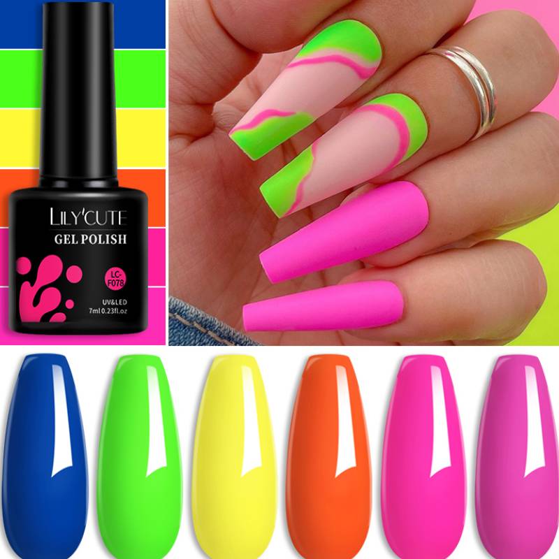 7ML Nail Gel Polish Summer Neon Gel Polish Bennys Beauty World