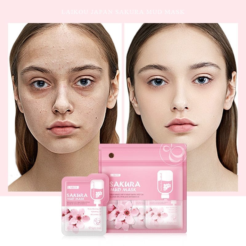 7PCS Japan Sakura  Facial Mud Mask Bennys Beauty World