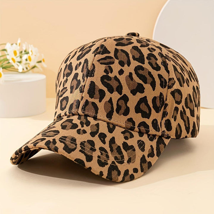Leopard Print Plain Color Baseball Cap-cap-Bennys Beauty World
