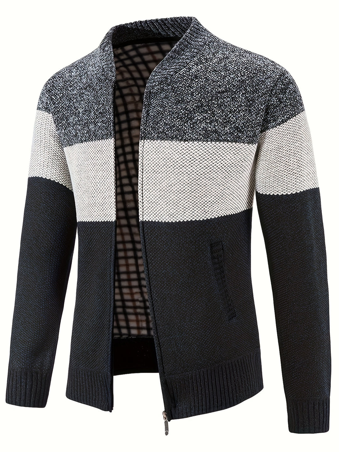 Men's Knitted Crew Collar Warm Jackets-Sweater-Bennys Beauty World