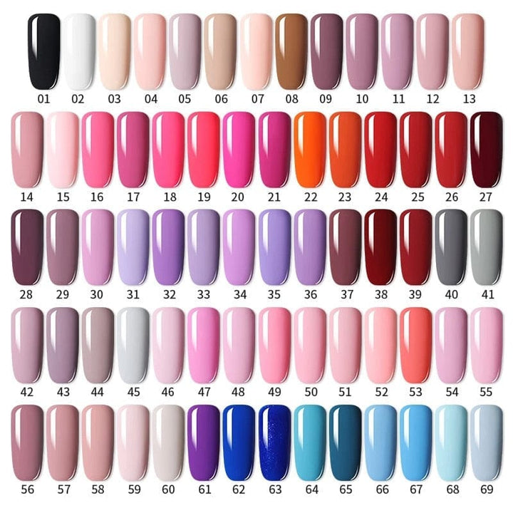 7ml Gel Nail Polish  For Nails Semi Permanent Soak Off Gel UV LED Nail Art Gel Bennys Beauty World