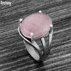 8 Colors Vintage Oval  Antique Silver Plated Natural Stone Rings Bennys Beauty World