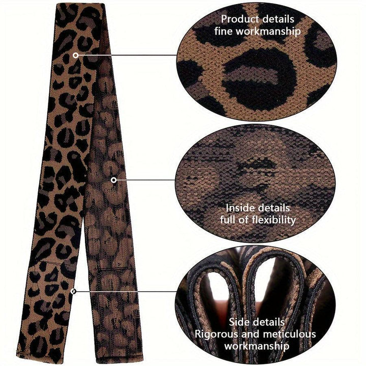 3 Pieces Wig Elastic Band Silvery Leopard Black Lace Melting Band-Hair band-Bennys Beauty World
