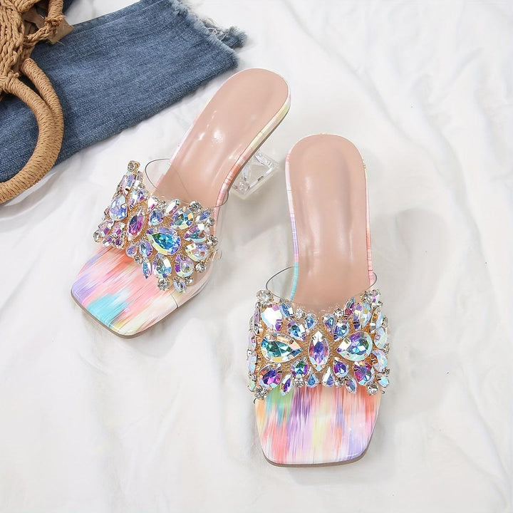 Women's New Rhinestone-Embellished Pyramid Heel