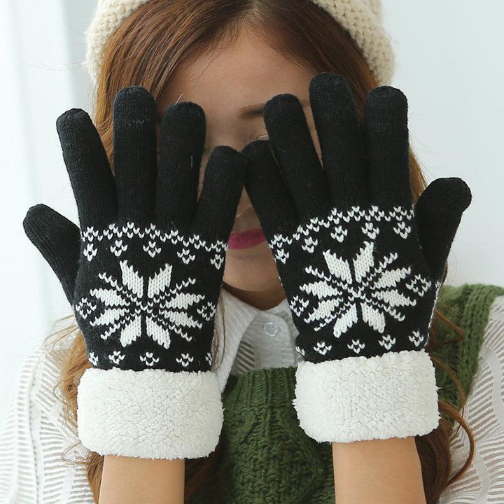 Velvet winter warm gloves-Gloves-Bennys Beauty World