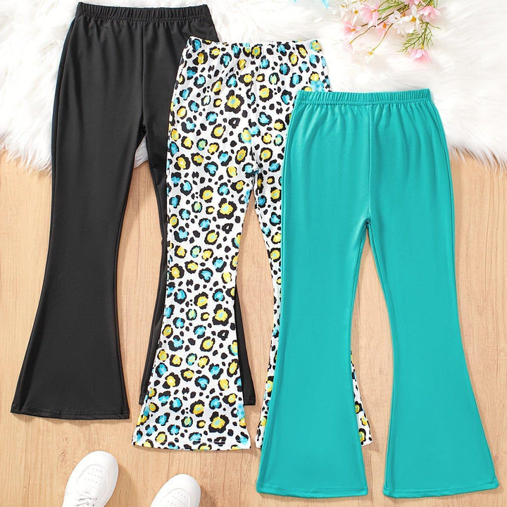 3pcs Girls' Comfortable Flared Pants-pants-Bennys Beauty World