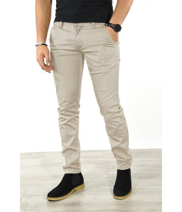 Solid Color Men's New Casual Trousers-Pant-Bennys Beauty World