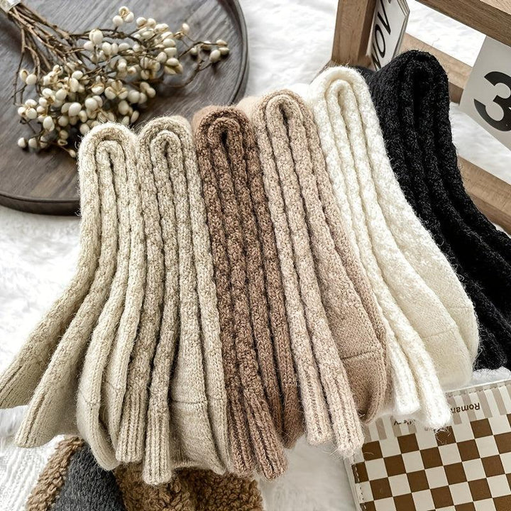 6 Pairs Warm Waffle Socks-Bennys Beauty World