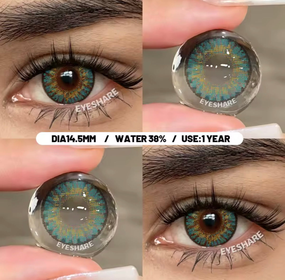 1 Pair green colour contacts