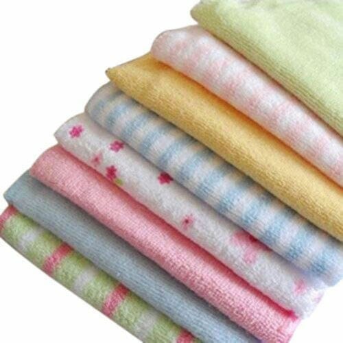 8Pcs /Set Baby Infant Newborn Bath Towel Washcloth Bennys Beauty World
